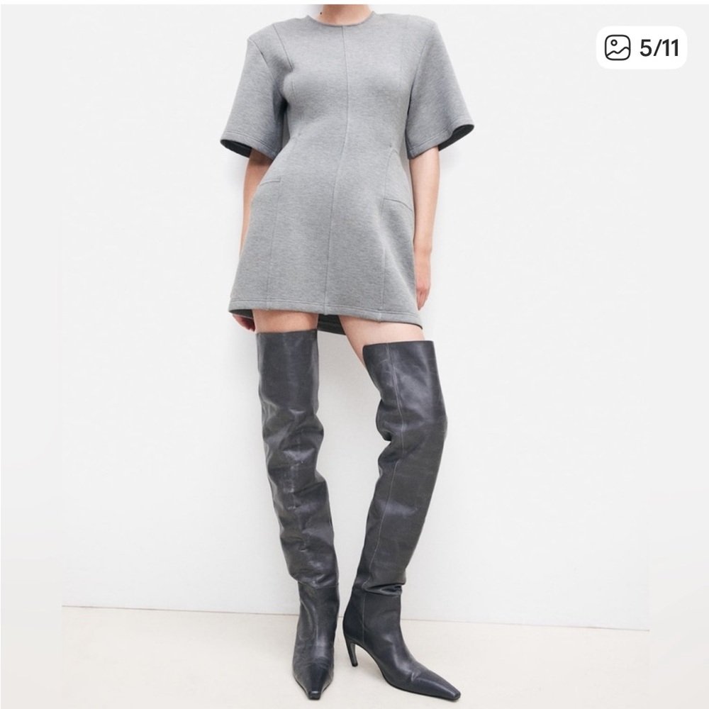 BRAND NEW H&M Studio Gray Hourglass T-Shirt Dress in XS - Picture 5 of 11